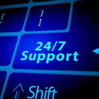 Image concept of 24-hour customer support