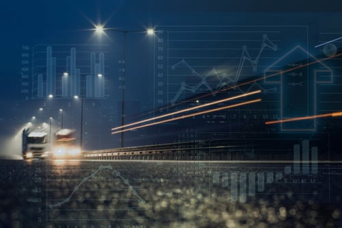 Image concept of digital freight carrier data
