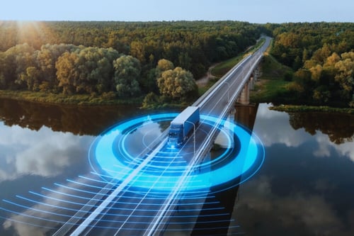Concept image of digital freight tracking