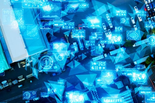 Concept image of digital logistics data